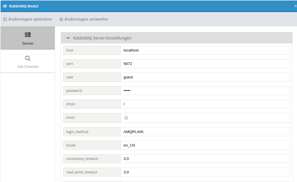 Backend Settings Backend Settings